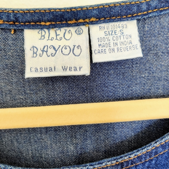 Vintage Embroidered Denim Dress - Picture 4 of 5